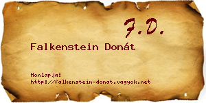 Falkenstein Donát névjegykártya